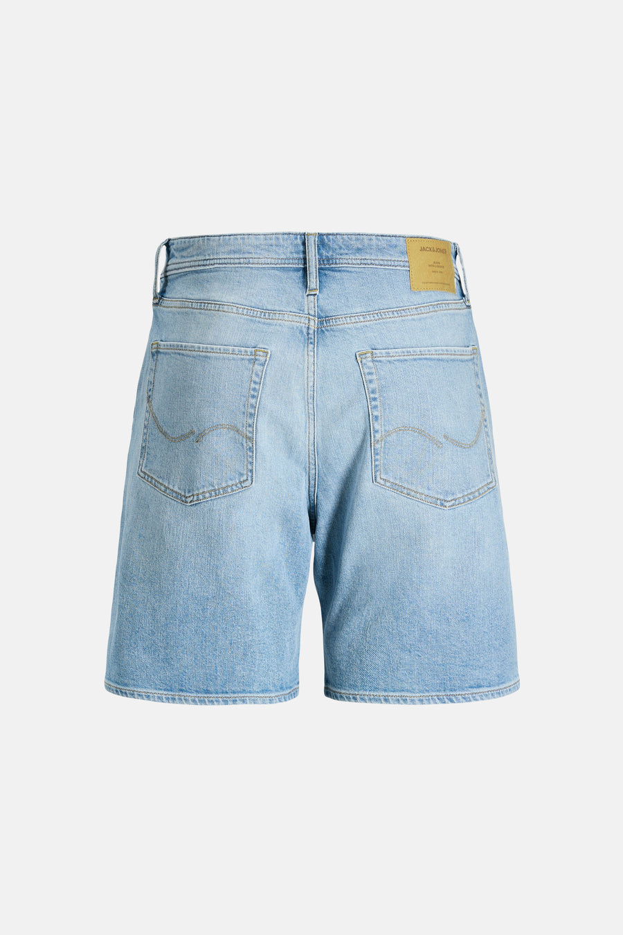 Short en jean bleu clair de JACK & JONES JEANS INTELLIGENCE, avec poches arrière et étiquette logotée.
