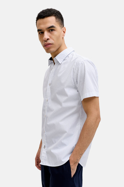 Multikleurig overhemd met korte mouwen van PREMIUM by JACK & JONES, met stippenpatroon.