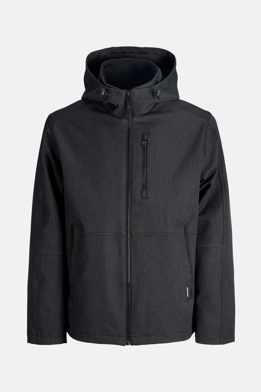 Korte grijze jas van ORIGINALS BY JACK & JONES, met ritssluiting en capuchon.