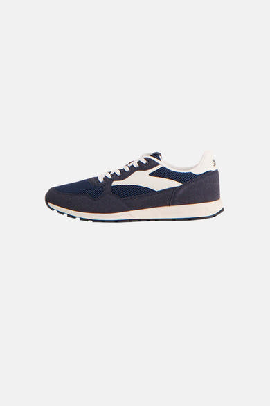Baskets bleues ACCESSORIES BY JACK & JONES, avec détails en mesh, lacets blancs et semelle contrastée.