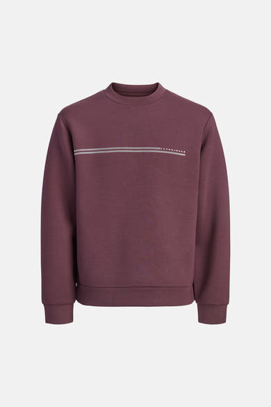 Sweat col rond bordeaux - JACK & JONES
