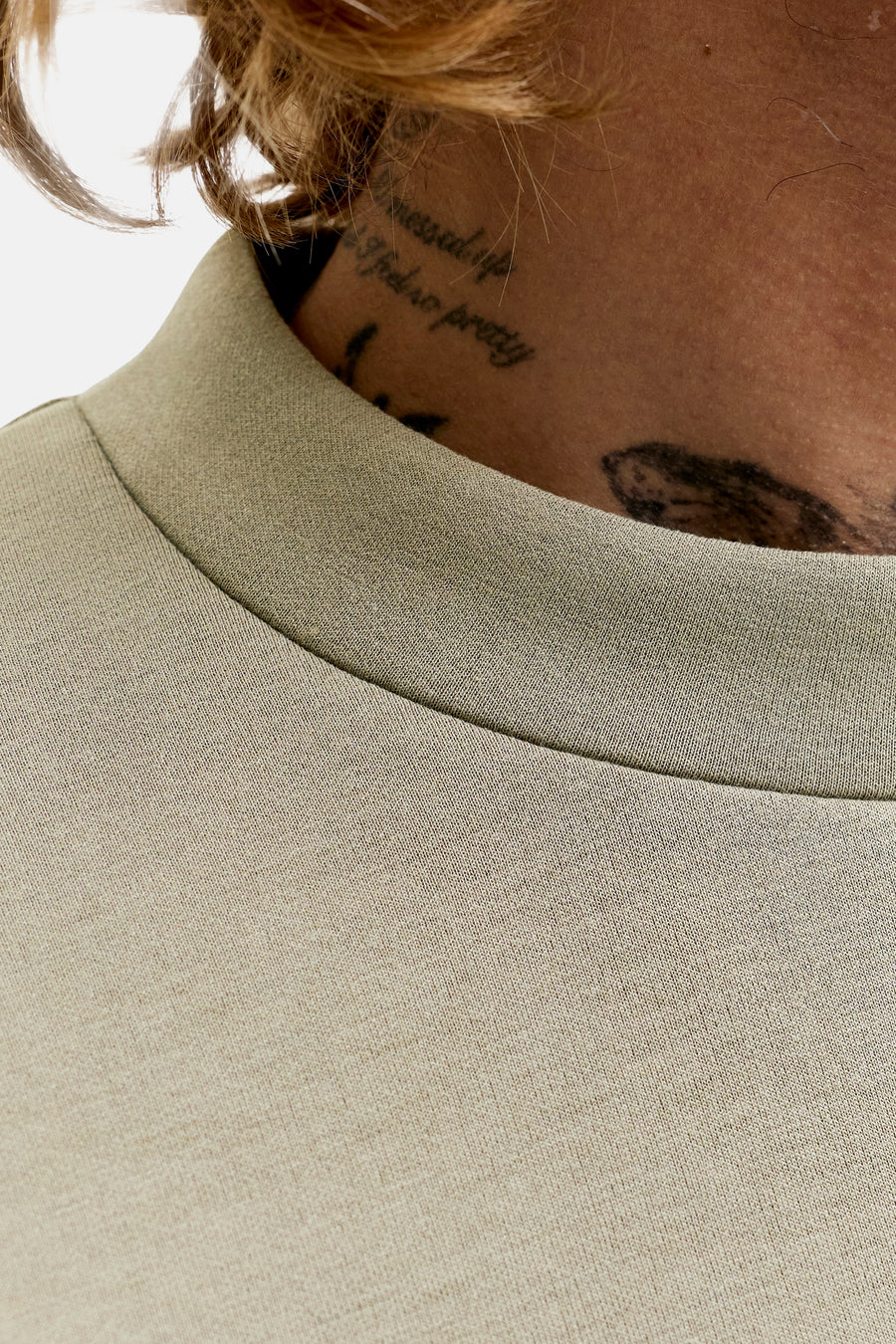 Sweat col O - vert