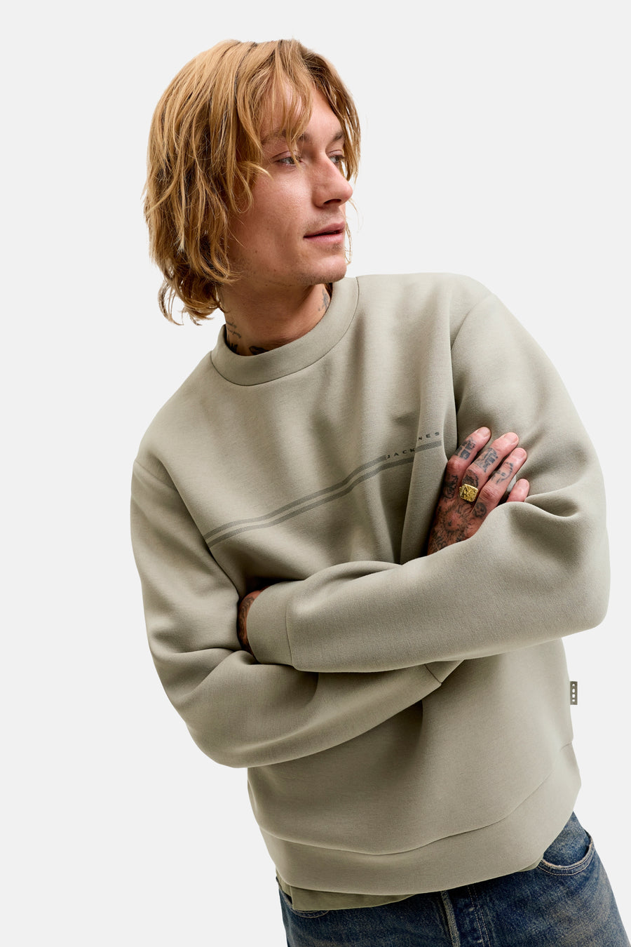Sweat col O - vert