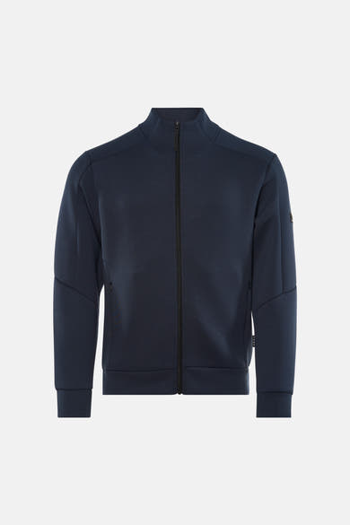Korte blauwe jas JACK & JONES, met ritssluiting aan de voorkant en jeans