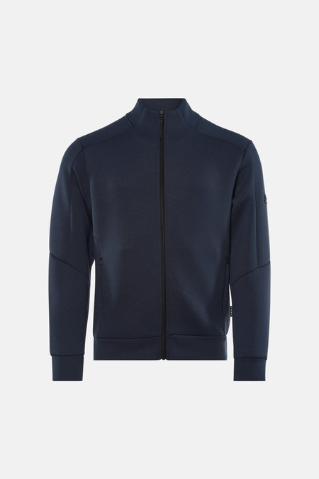 Korte blauwe jas JACK & JONES, met ritssluiting aan de voorkant en jeans