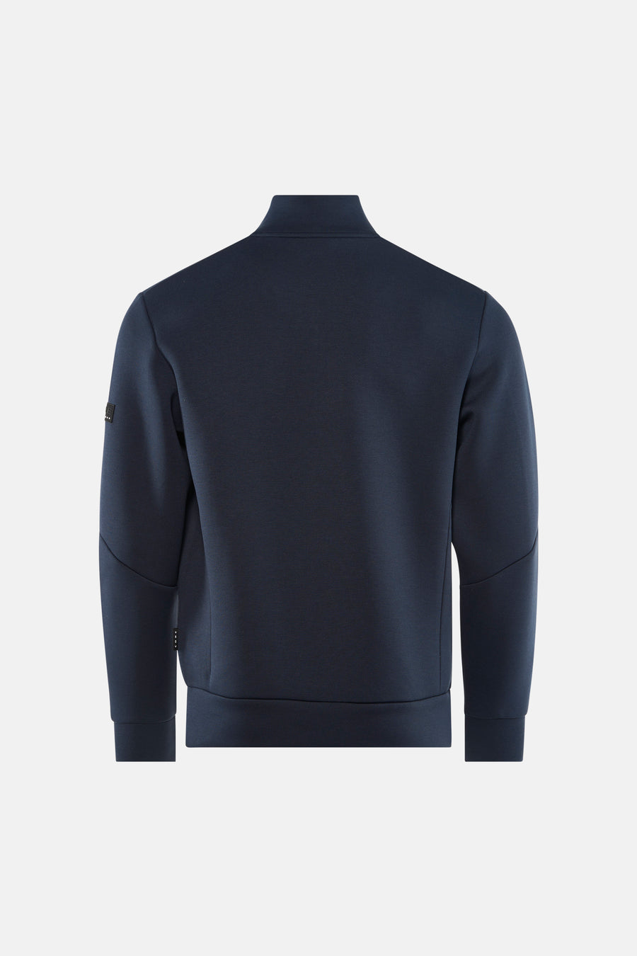 Veste courte bleue de JACK & JONES, vue de dos, avec un col montant et des manches longues.