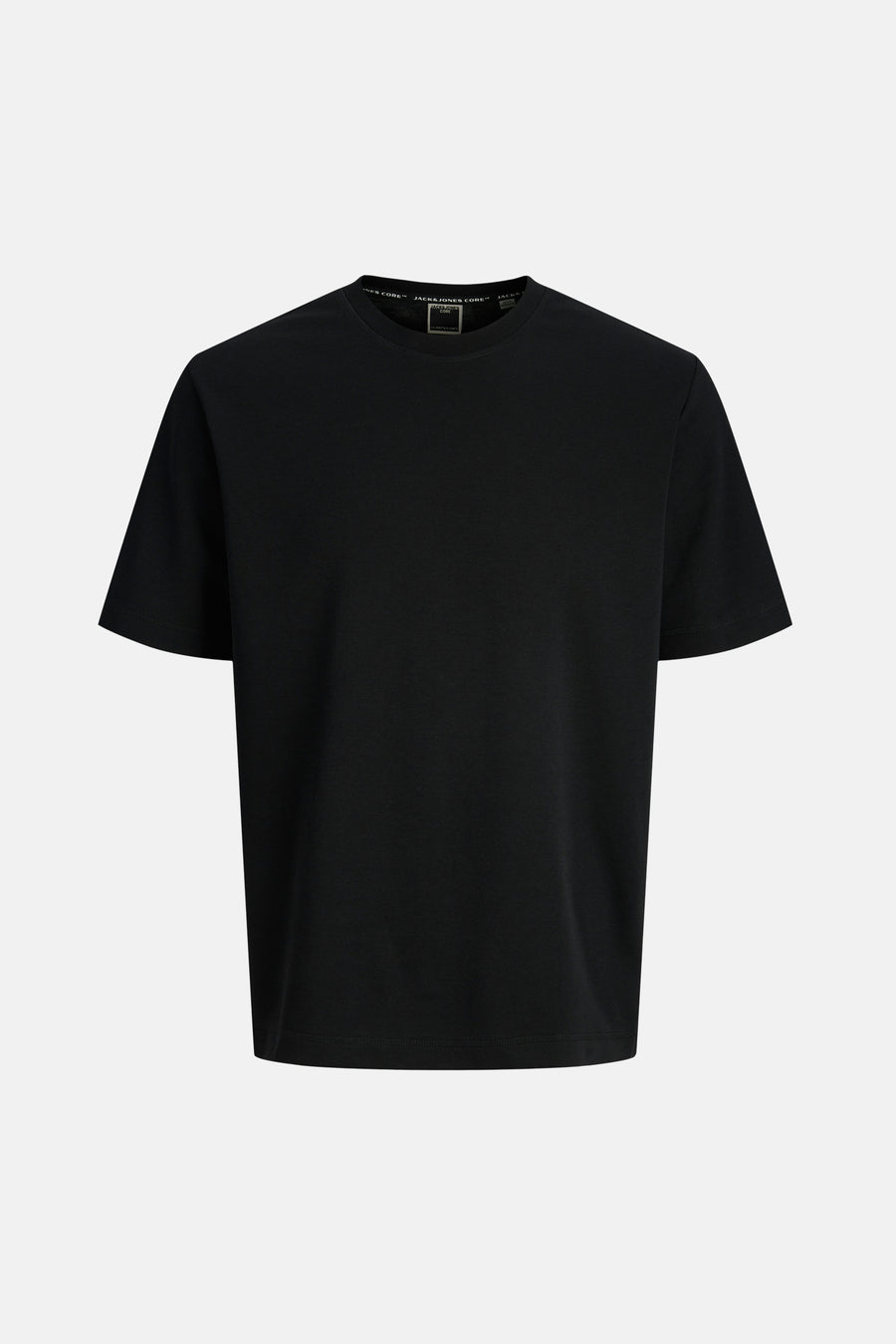Zwart T-shirt met korte mouwen van JACK & JONES, effen en casual.