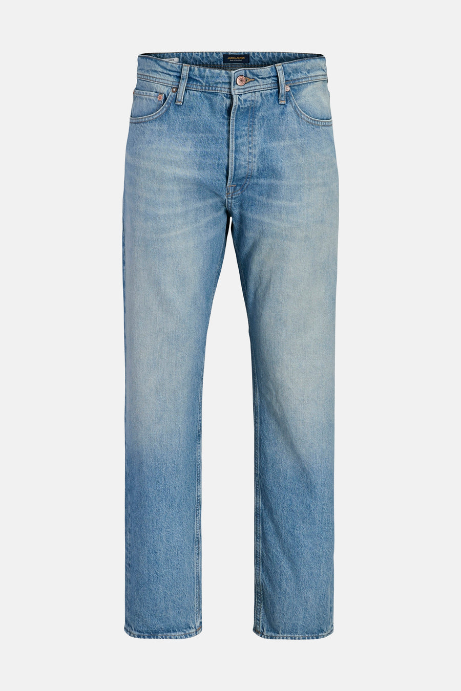 Jean tapered en denim bleu clair de JACK & JONES JEANS INTELLIGENCE, avec une coupe droite et décontractée.