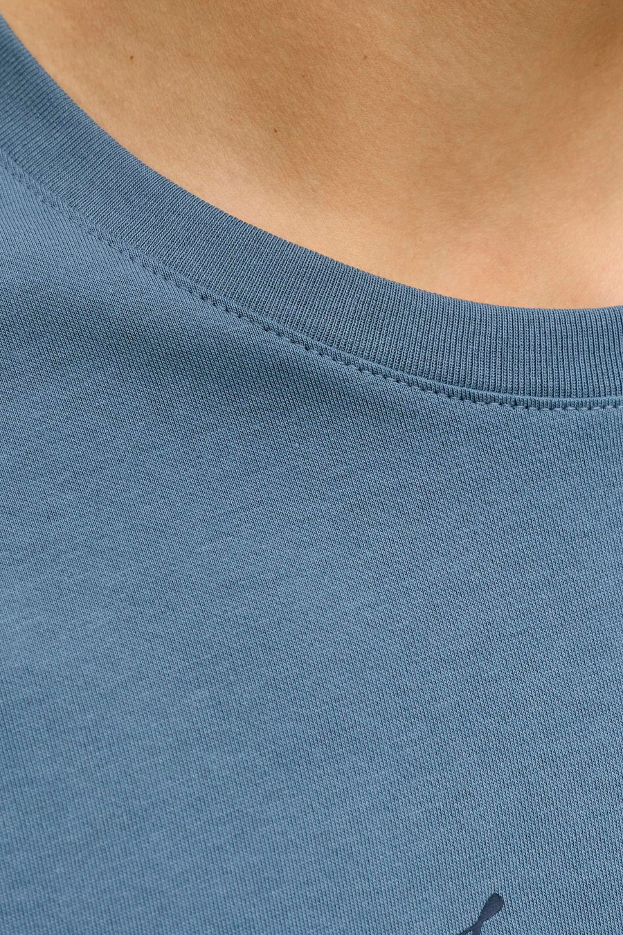 Blauw T-shirt met korte mouwen van Originals by Jack & Jones, met ronde hals.