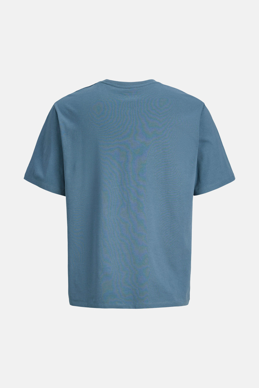 Blauw T-shirt met korte mouwen van ORIGINALS BY JACK & JONES, van achteren gezien, klassieke pasvorm.