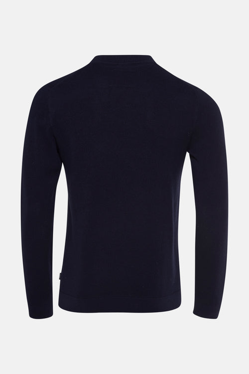 Pull met ronde hals - blauw