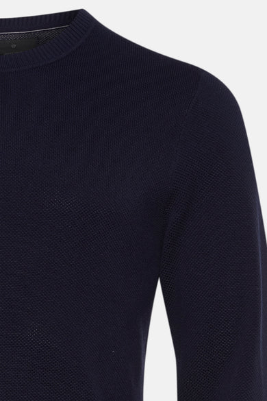 Pull met ronde hals - blauw