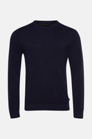 Pull met ronde hals - blauw