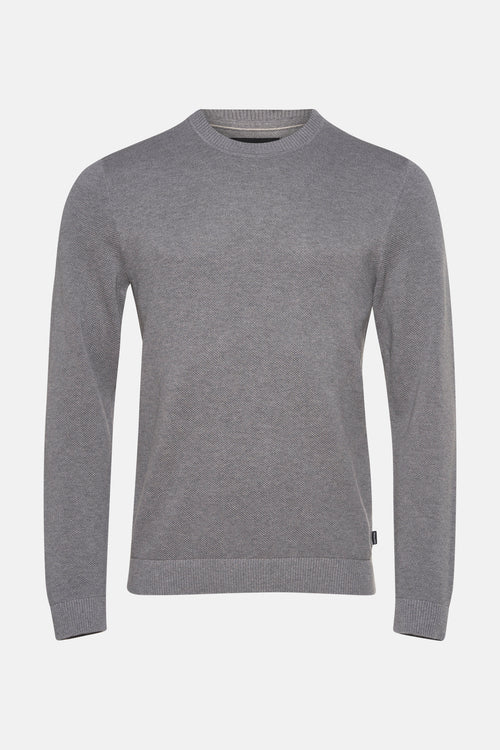 Pull col rond Gris - PREMIUM by JACK & JONES