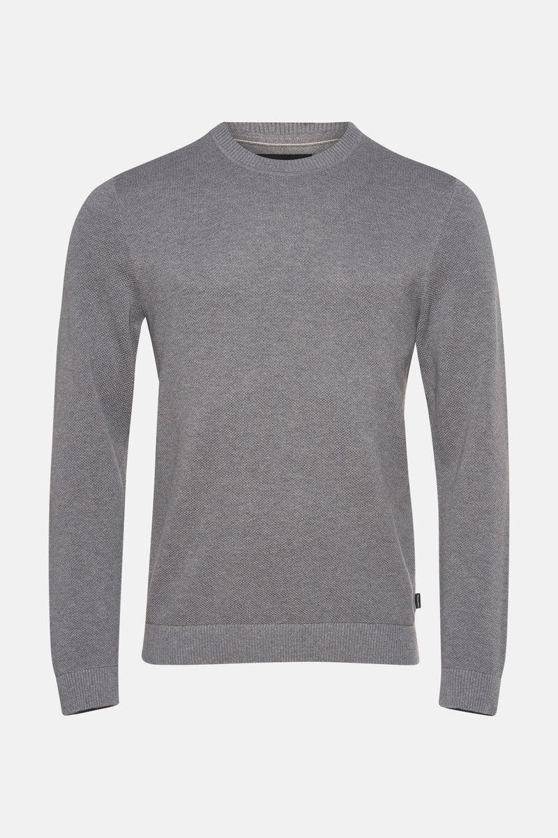 Pull col rond Gris - PREMIUM by JACK & JONES
