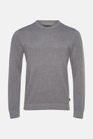 Pull met ronde hals - grijs