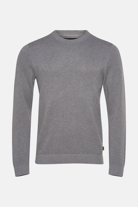 Pull met ronde hals - grijs