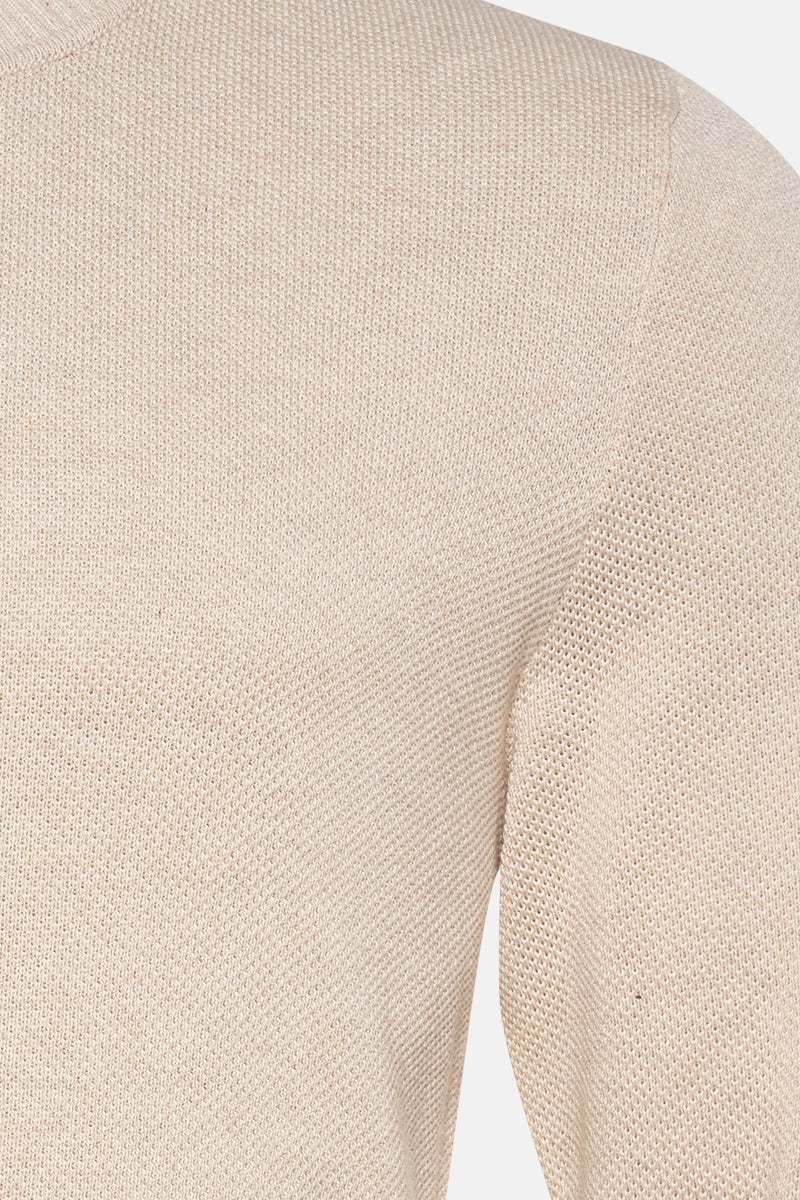 Pull met ronde hals - Beige