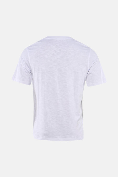 T-shirt blanc à manches courtes de PREMIUM by JACK & JONES, vue arrière au tissu texturé.