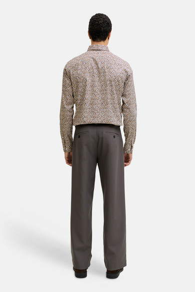 Multikleurig overhemd met lange mouwen van PREMIUM by JACK & JONES met een subtiel bloemenpatroon.