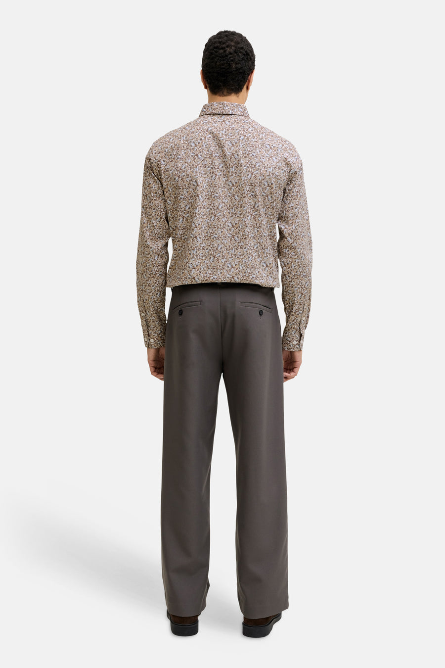 Multikleurig overhemd met lange mouwen van PREMIUM by JACK & JONES met een subtiel bloemenpatroon.