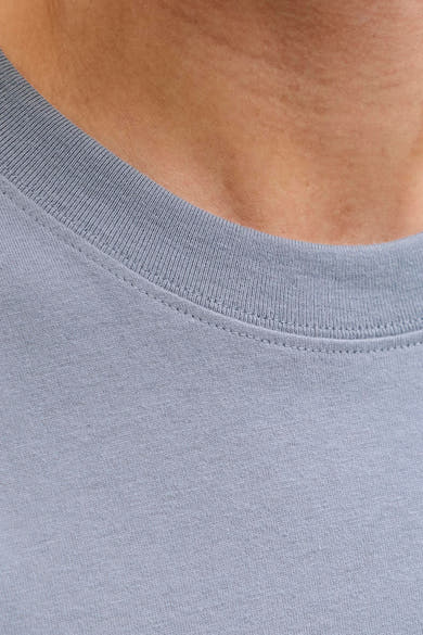 Grijs T-shirt met korte mouwen van ORIGINALS BY JACK & JONES, ronde hals en effen textuurstof.