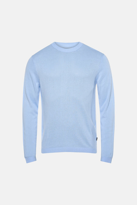 Pull à col rond - bleu