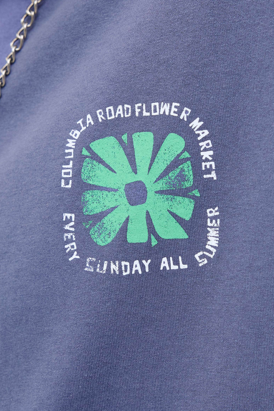 Blauwe T-shirt met korte mouwen van ORIGINALS BY JACK & JONES, met getextureerd bloemenpatroon.