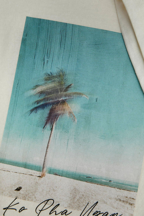 T-shirt met korte mouwen - Ecru