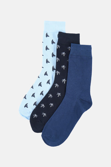 Pack de chaussettes multicolores de ACCESSORIES BY JACK & JONES avec motifs palmiers et sapins.