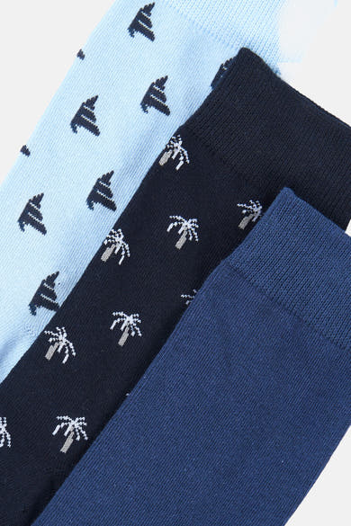 Packs de chaussettes multicolores de ACCESSORIES BY JACK & JONES avec des motifs de palmiers et des motifs géométriques.