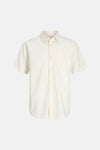 Chemise blanche à manches courtes de JACK & JONES, avec poche poitrine et boutons.

