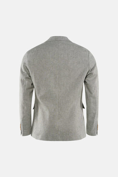 Blazer vert de PREMIUM by JACK & JONES, vue de dos, en tissu texturé avec double fente arrière.