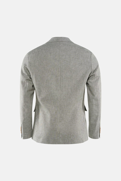 Blazer vert de PREMIUM by JACK & JONES, vue de dos, en tissu texturé avec double fente arrière.