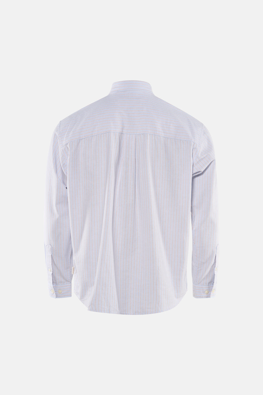 Chemise à manches longues bleue à rayures, par ORIGINALS BY JACK & JONES, vue de dos.