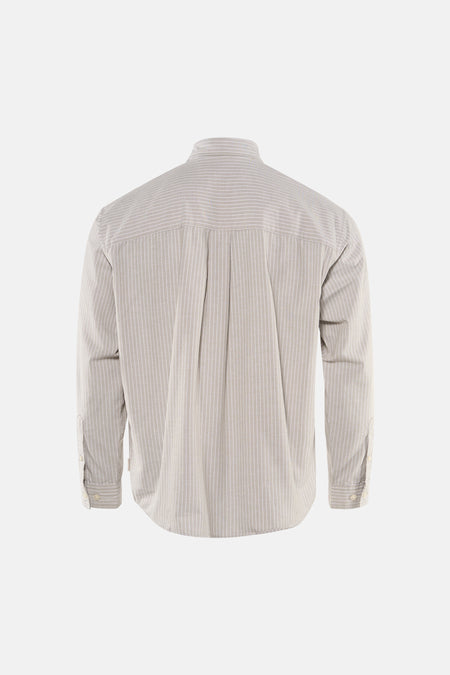 Chemise à manches longues verte à rayures fines par ORIGINALS BY JACK & JONES, vue de dos avec plis au dos.