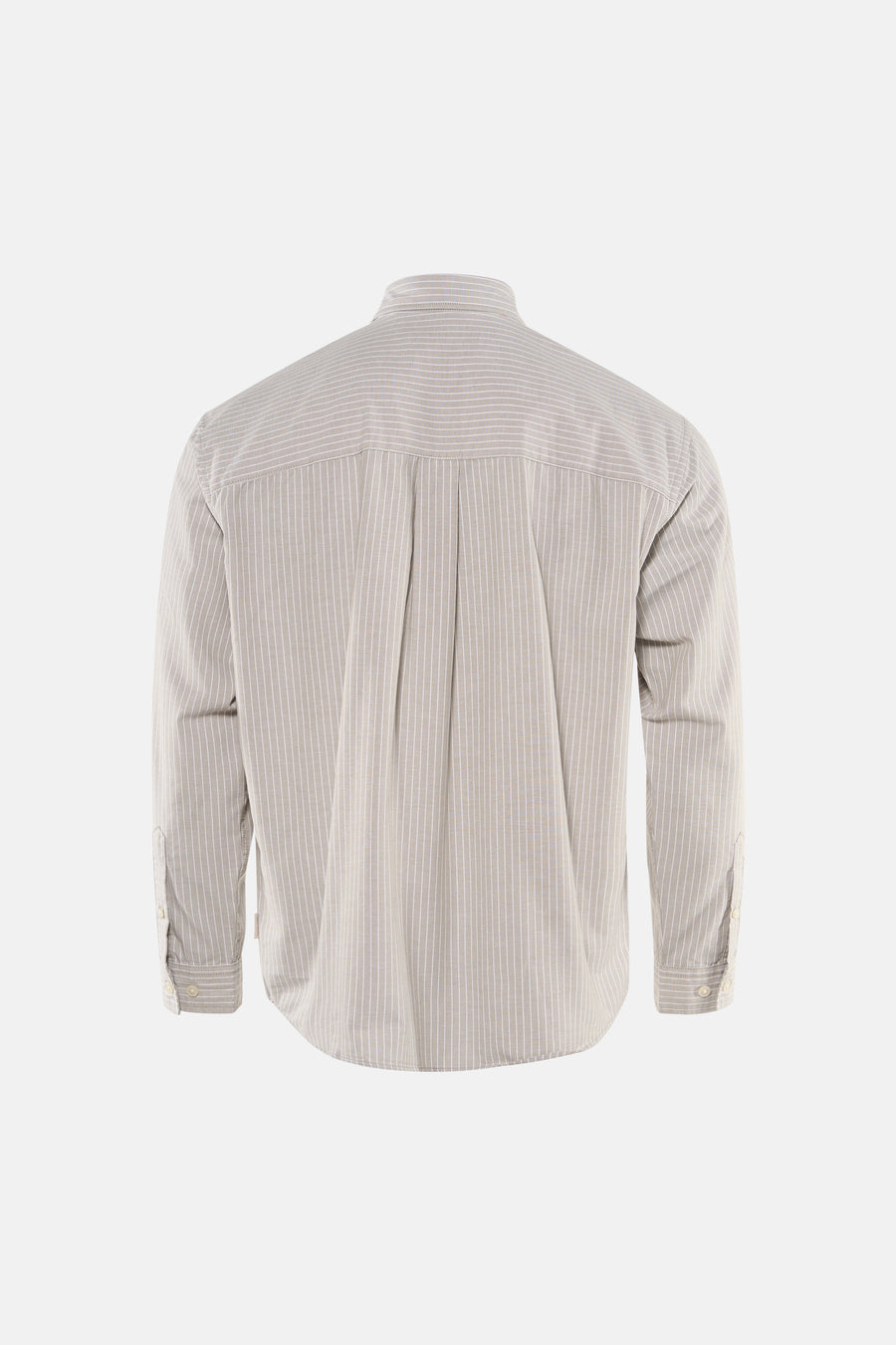 Chemise à manches longues verte à rayures fines par ORIGINALS BY JACK & JONES, vue de dos avec plis au dos.
