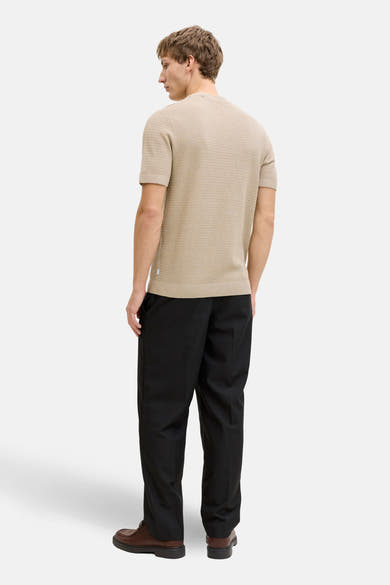 Pull à col rond - beige