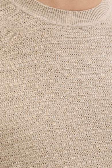 Pull à col rond - beige