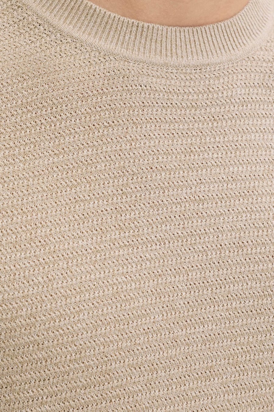 Pull à col rond - beige