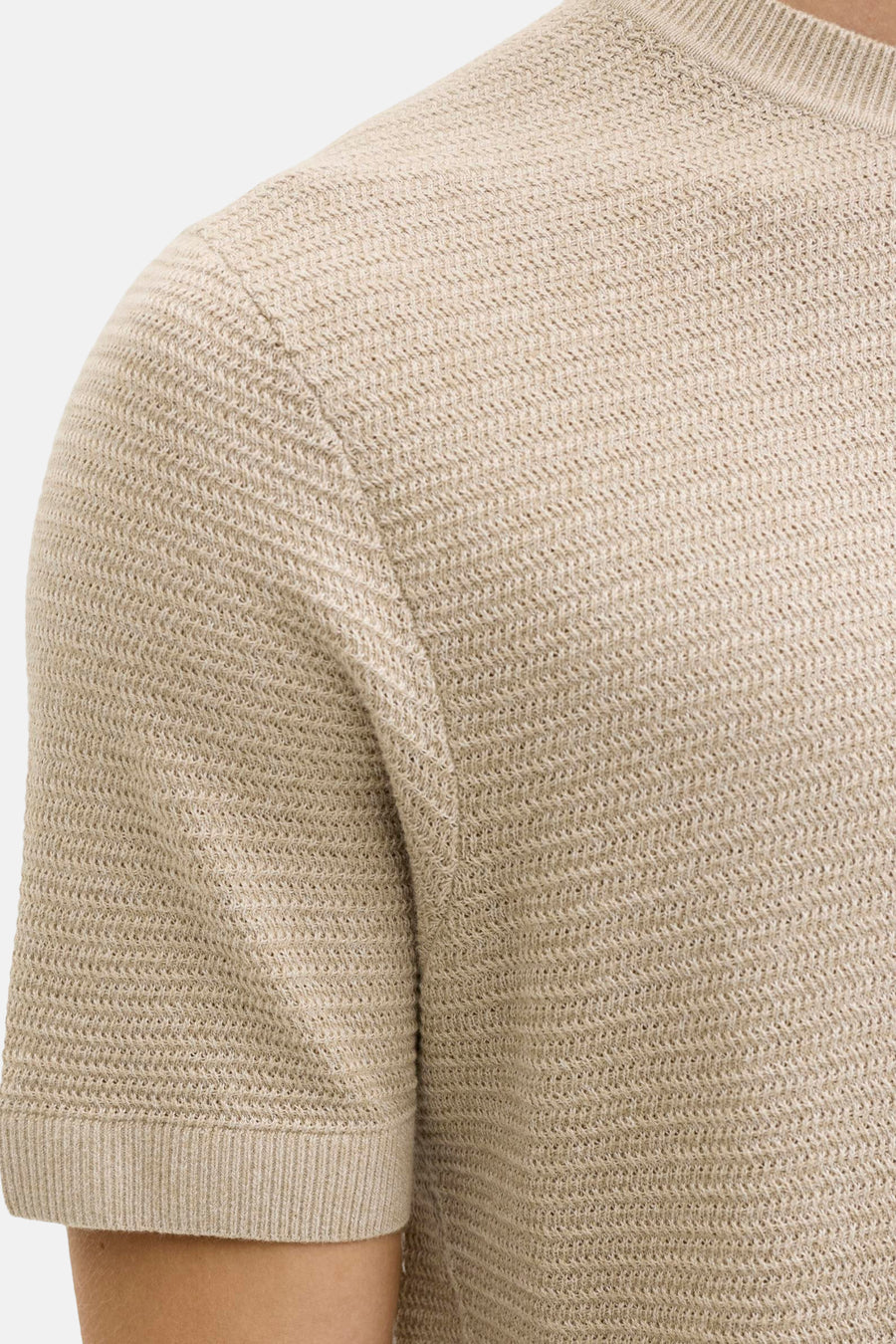 Pull à col rond - beige