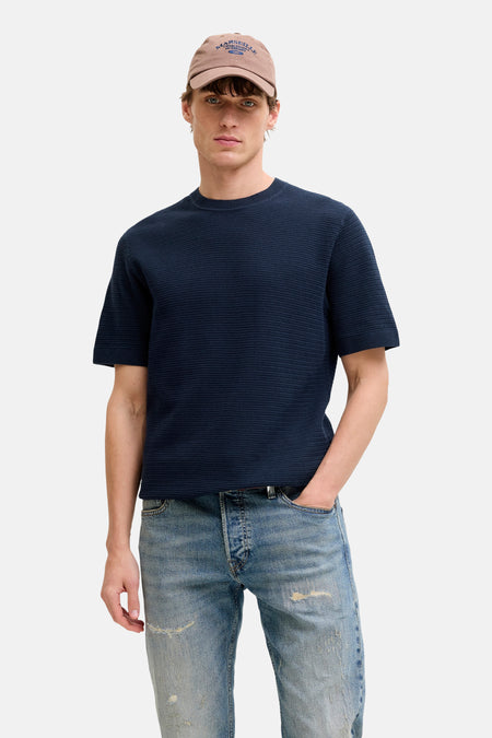 Pull à col rond - bleu