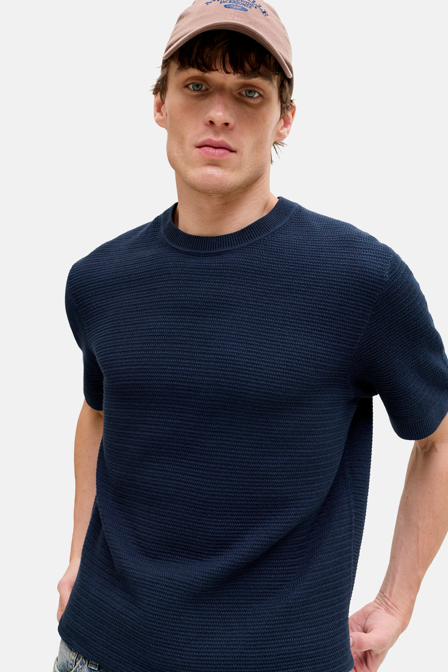 Pull à col rond - bleu