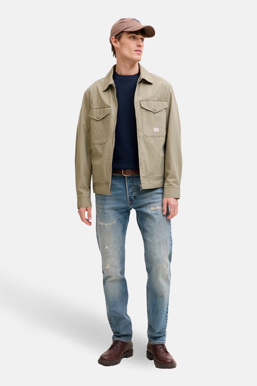 Pull à col rond - bleu