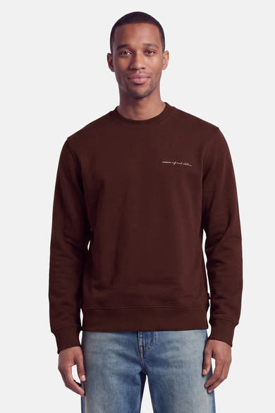 Sweat col O - brun