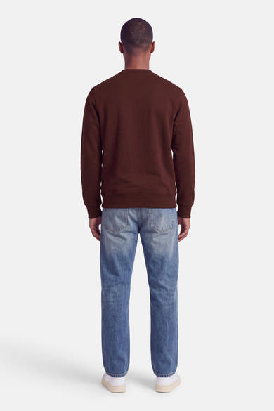 Sweat col O - brun