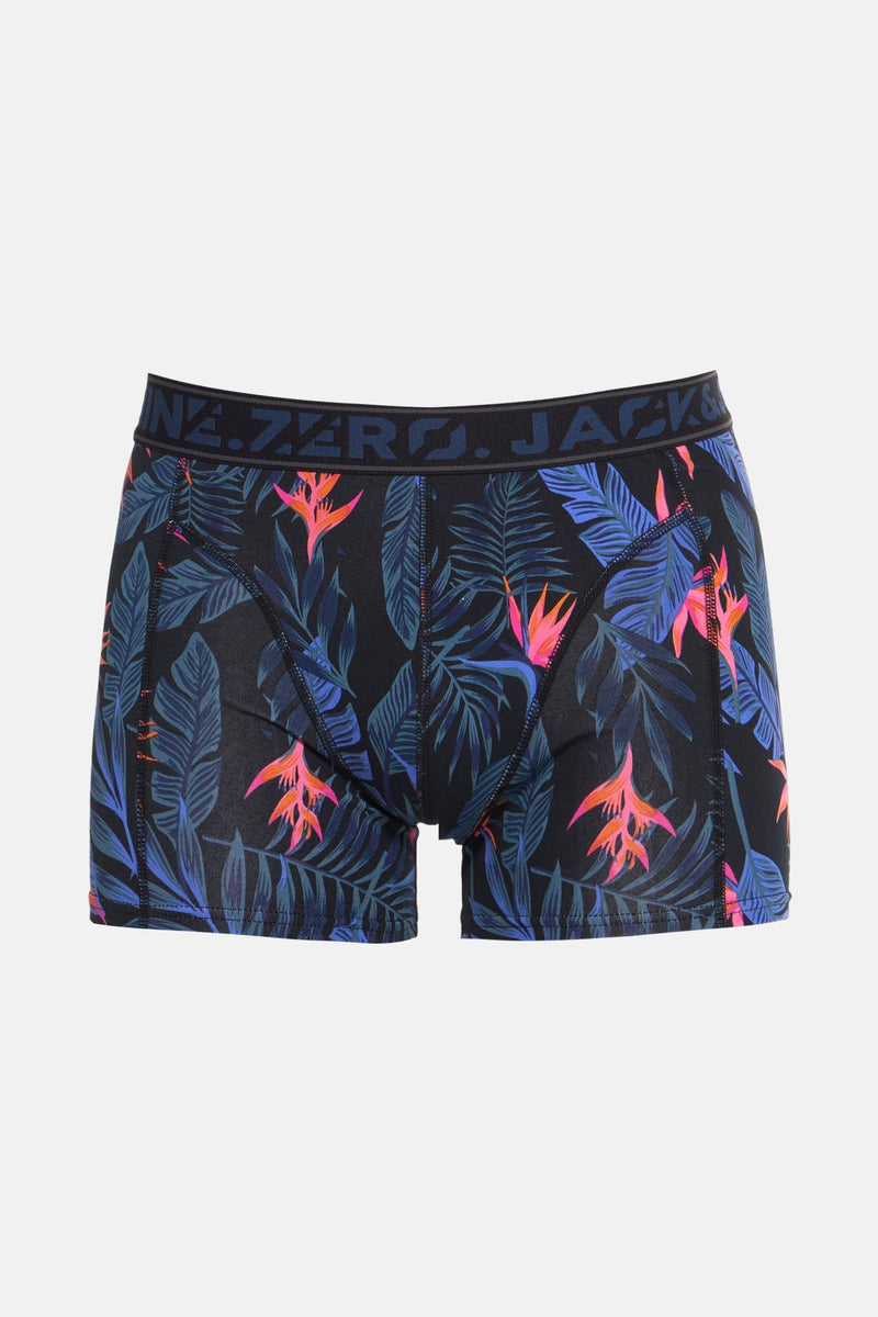 Multikleuren boxer van ACCESSORIES BY JACK & JONES met bloemen- en tropisch bladmotief.