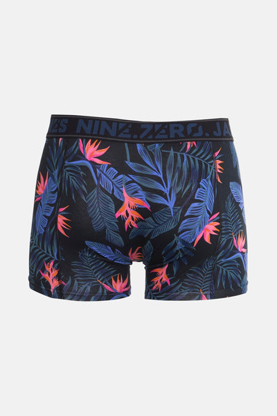 Boxer multicolore de ACCESSORIES BY JACK & JONES avec motif floral et feuilles tropicales.