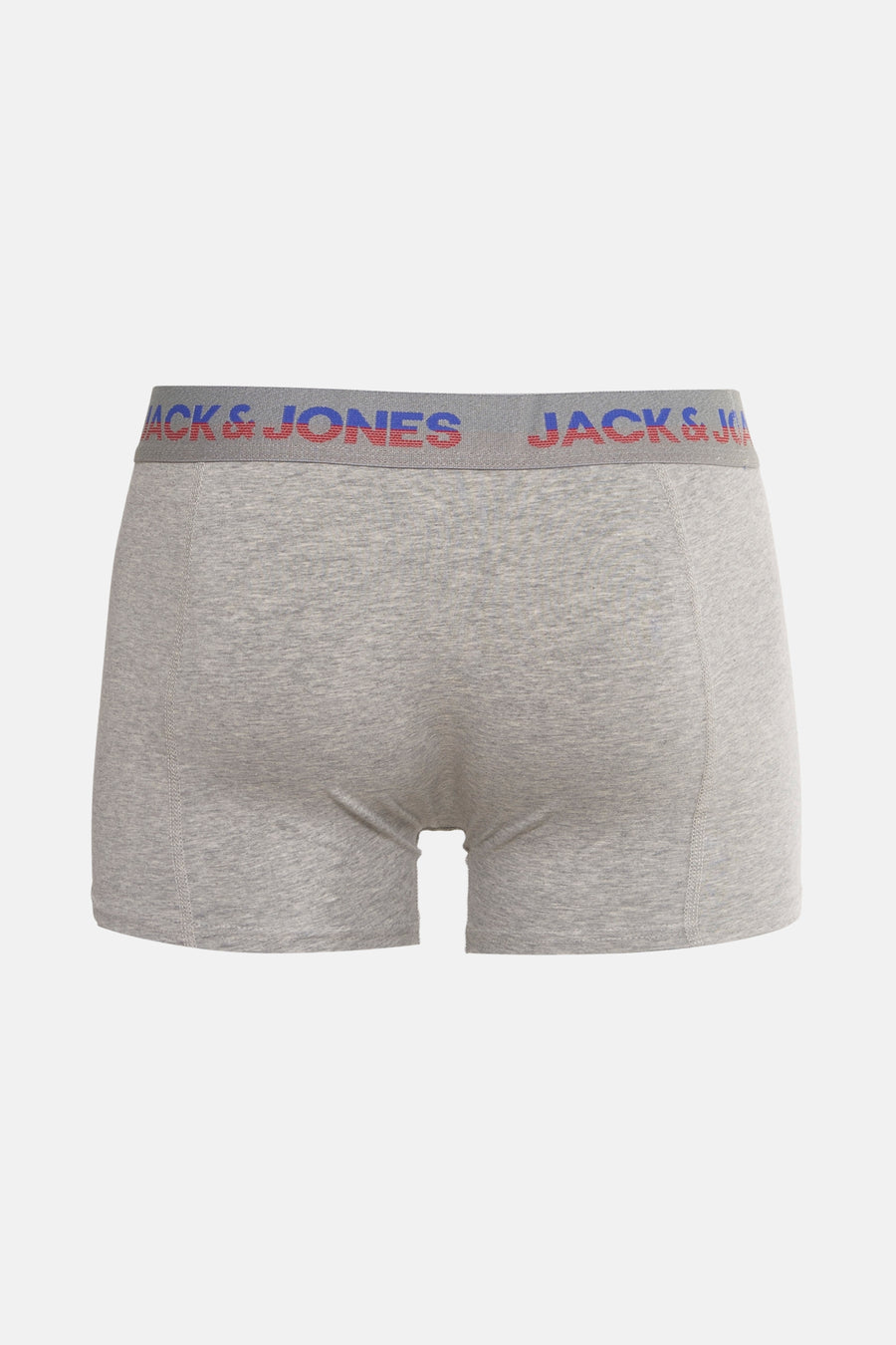 Grijze katoenen boxer van ACCESSORIES BY JACK & JONES met elastische tailleband met logo.