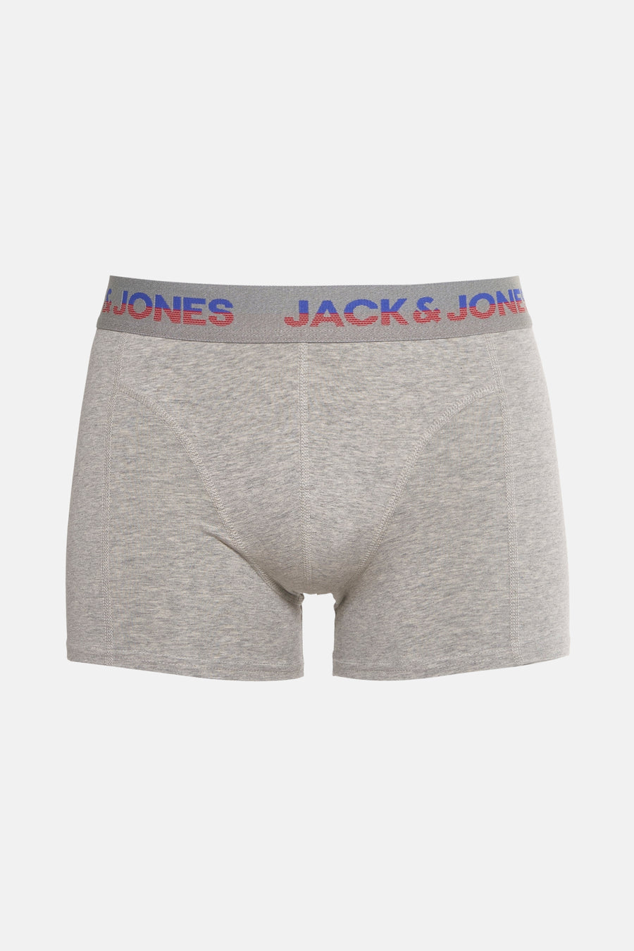 Grijze katoenen boxer van ACCESSORIES BY JACK & JONES met elastische tailleband met logo.